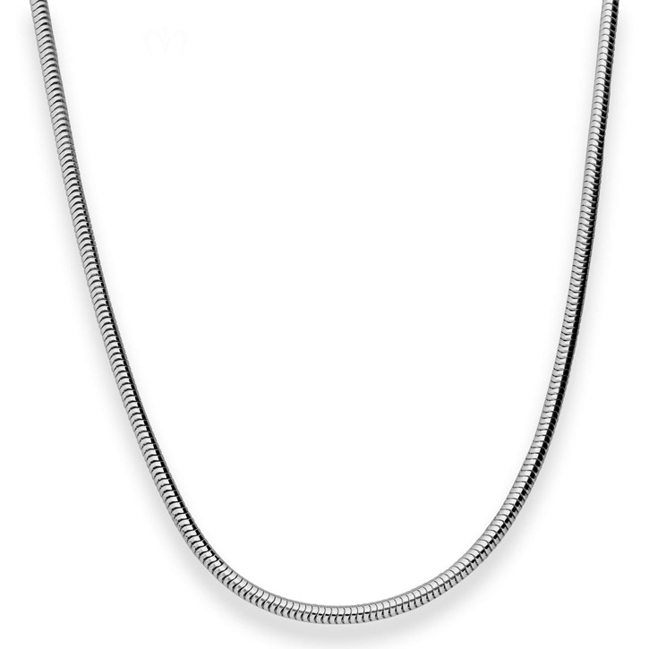 3.2mm Schlangenkette aus 925 Silber rhodiniert 45cm