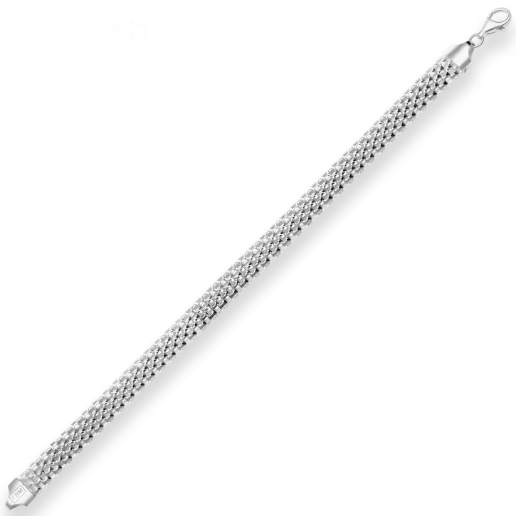 8mm Armband Geflechte-Kette aus 925 Silber 20cm