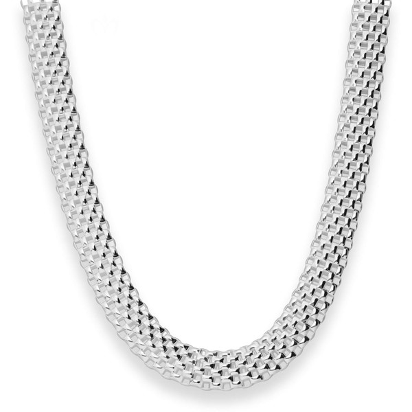 10mm Geflechte-Kette aus 925 Silber 45cm