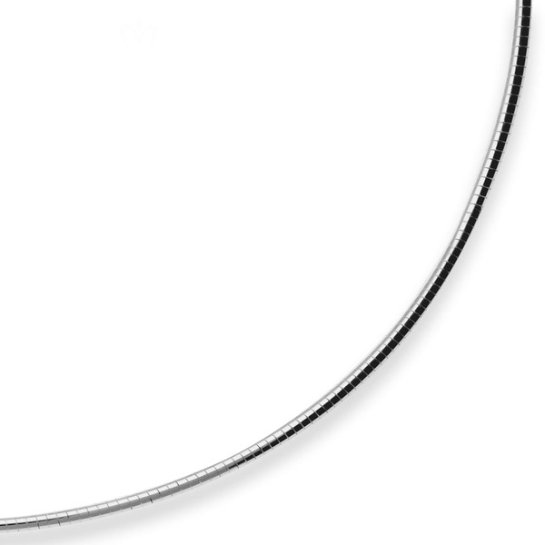 2mm Halsreif Omegakette Tondakette aus 925 Silber 40cm