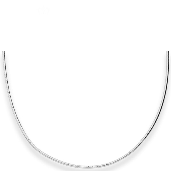 2mm Halsreif Omegakette Tondakette aus 925 Silber 40cm