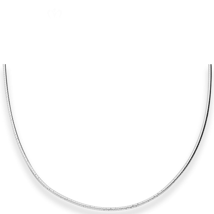 2mm Halsreif Omegakette Tondakette aus 925 Silber 42cm
