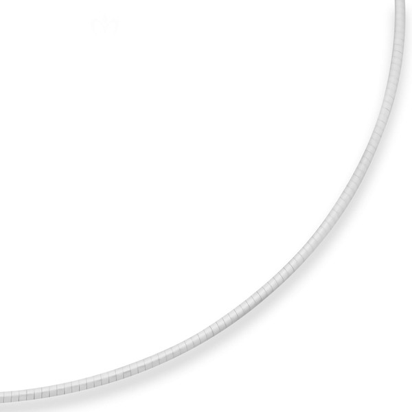 2mm Halsreif Omegakette Tondakette aus 925 Silber 42cm