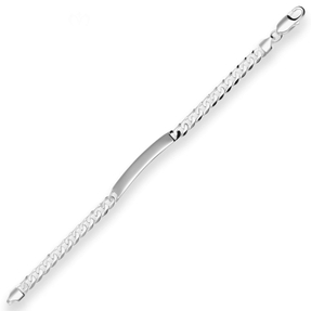 6,5mm Id-Armband Panzerkette Silberarmband Armschmuck aus 925 Silber 19cm