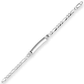 5,7mm Id-Armband Figarokette Silberarmband Armschmuck aus 925 Silber 19cm