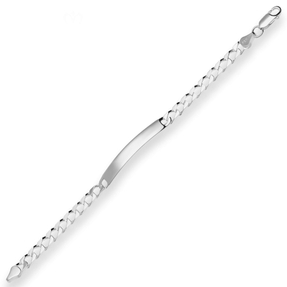 5,5mm Id-Armband Panzerkette Silberarmband Armschmuck aus 925 Silber 18cm