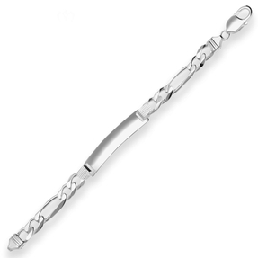 9,3mm Id-Armband Figarokette Silberarmband Armschmuck aus 925 Silber 21cm