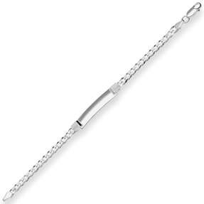 5,4mm Id-Armband Panzerkette Silberarmband Armschmuck aus 925 Silber 18cm