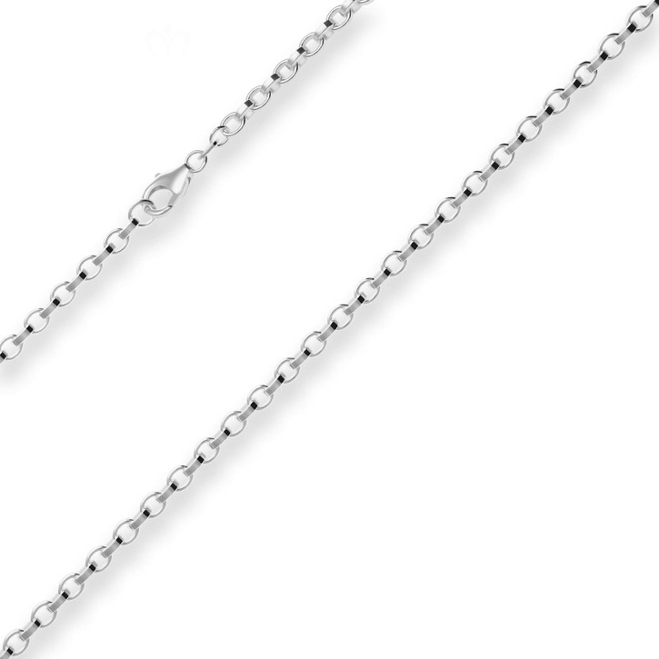 3.6mm Erbskette aus 925 Silber 80cm