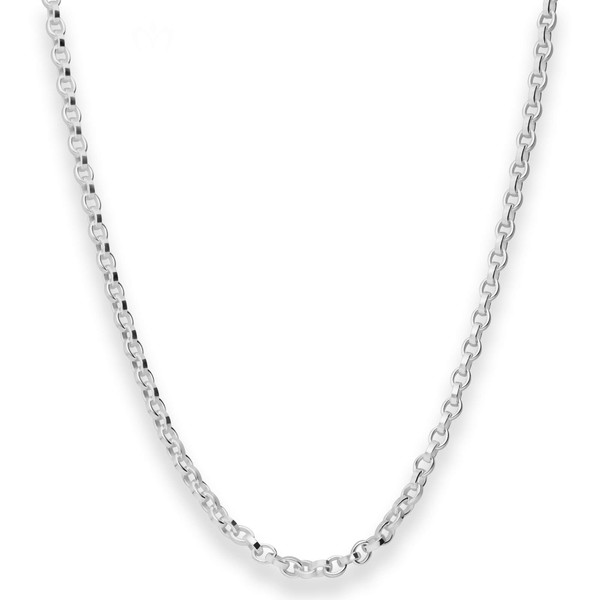 3.6mm Erbskette aus 925 Silber 80cm