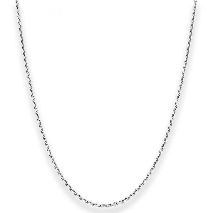 1.9mm Ankerkette diamantiert aus 925 Silber rhodiniert 80cm