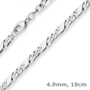 4,9mm Armband Dollarkette Silberarmband Armschmuck aus 925 Silber 19cm