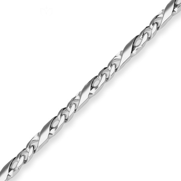 4.9mm Armband Dollarkette aus 925 Silber 19cm