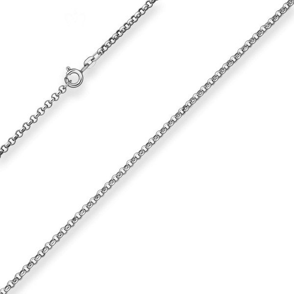 2.5mm Erbskette aus 925 Silber rhodiniert 60cm