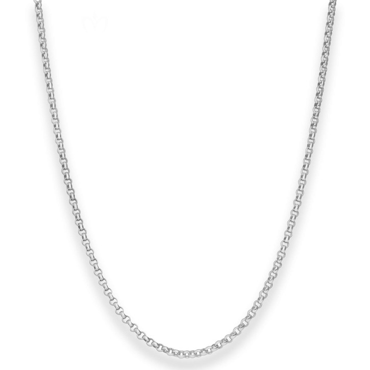 2.5mm Erbskette aus 925 Silber 80cm