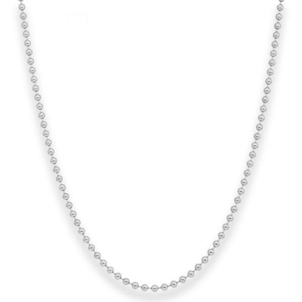 2.5mm Kugelkette aus 925 Silber rhodiniert 60cm