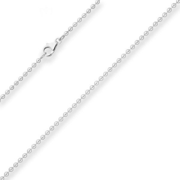 2.5mm Kugelkette aus 925 Silber 80cm