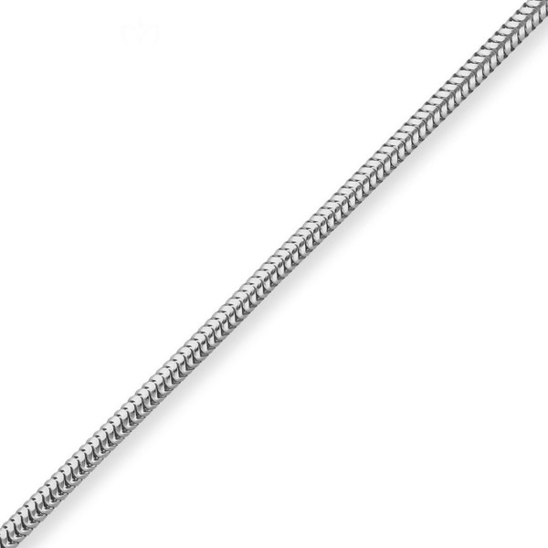 2.4mm Schlangenkette aus 925 Silber 42cm