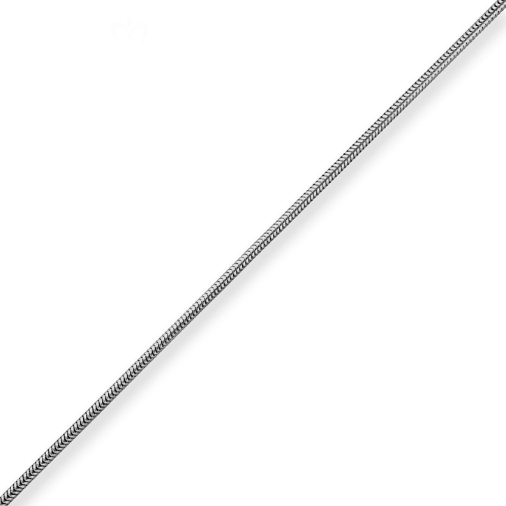 2.4mm Schlangenkette aus 925 Silber rhodiniert 45cm