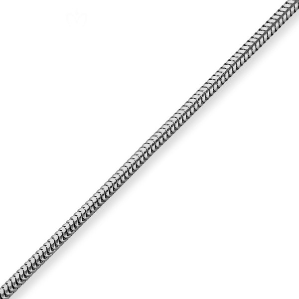 2.4mm Schlangenkette aus 925 Silber rhodiniert 45cm