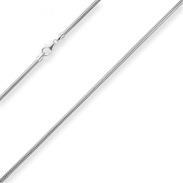 2.4mm Schlangenkette aus 925 Silber rhodiniert 45cm
