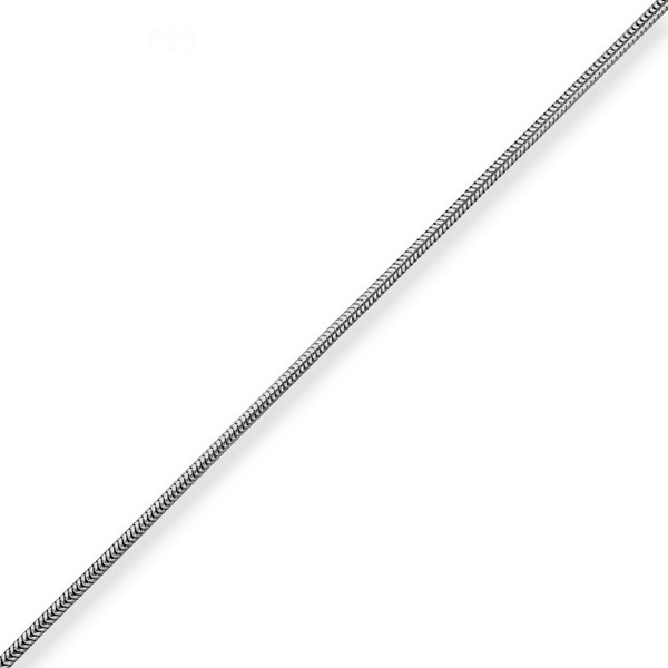 2.4mm Schlangenkette aus 925 Silber rhodiniert 45cm