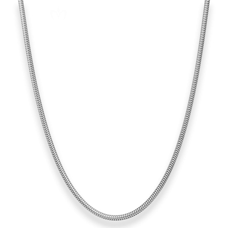 2.4mm Schlangenkette aus 925 Silber 60cm