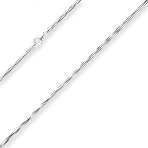 2.4mm Schlangenkette aus 925 Silber 60cm