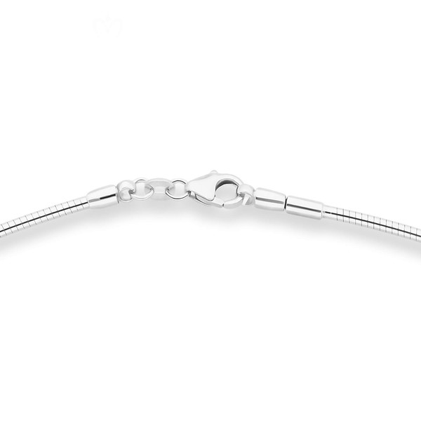 1.5mm Halsreif Tondakette Omegareif aus 925 Silber 50cm