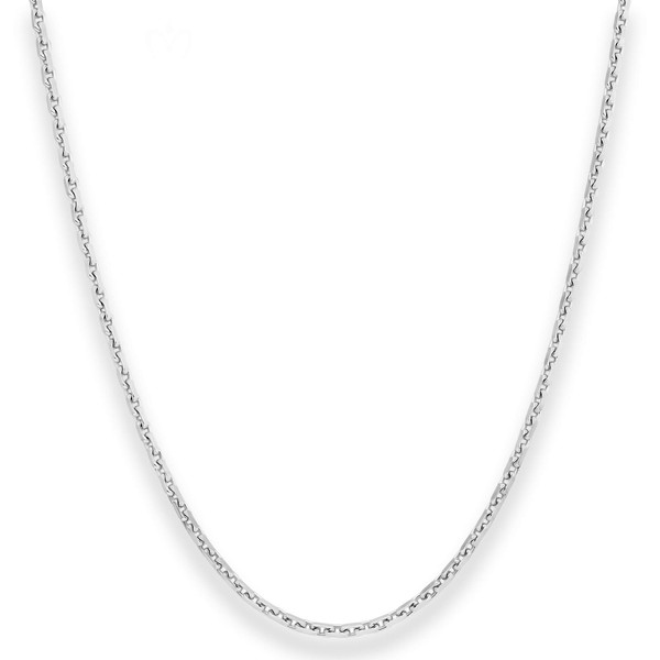 2mm Ankerkette diamantiert aus 925 Silber rhodiniert 42cm