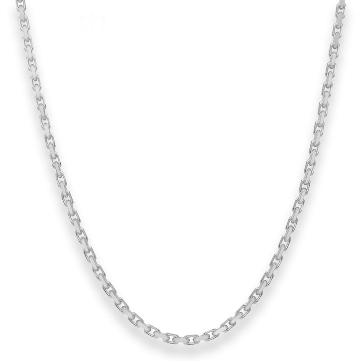 2.5mm Ankerkette diamantiert aus 925 Silber 42cm