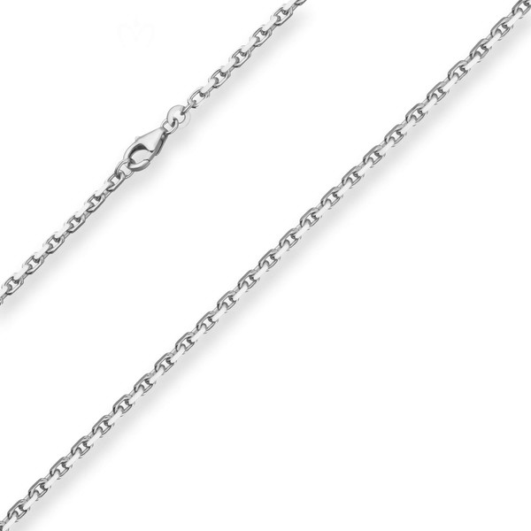 2.5mm Ankerkette diamantiert aus 925 Silber 42cm