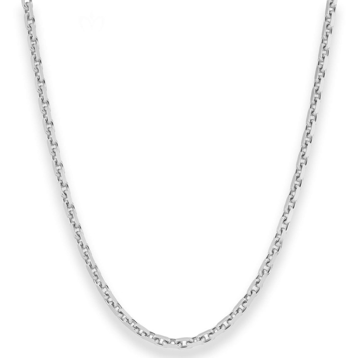 3mm Ankerkette diamantiert aus 925 Silber 55cm