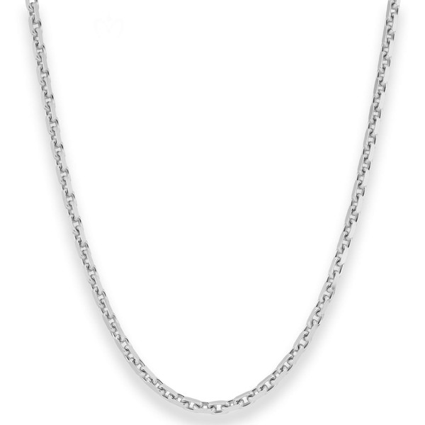 3mm Ankerkette diamantiert aus 925 Silber 55cm