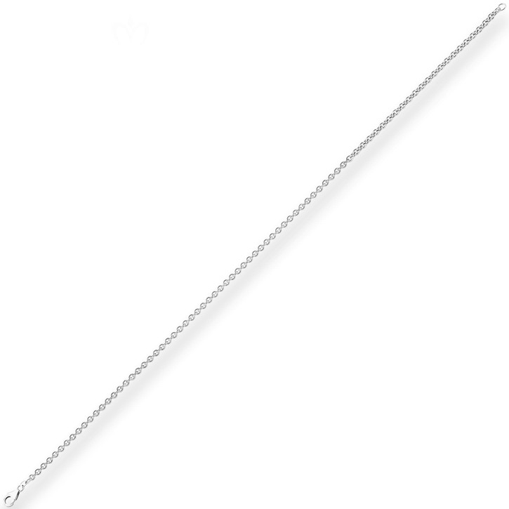 3.2mm Rund-Ankerkette aus 925 Silber rhodiniert 60cm