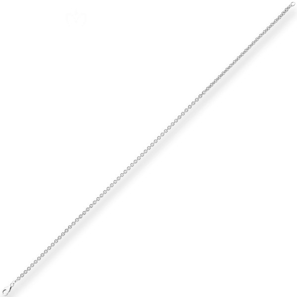 3.2mm Rund-Ankerkette aus 925 Silber rhodiniert 60cm