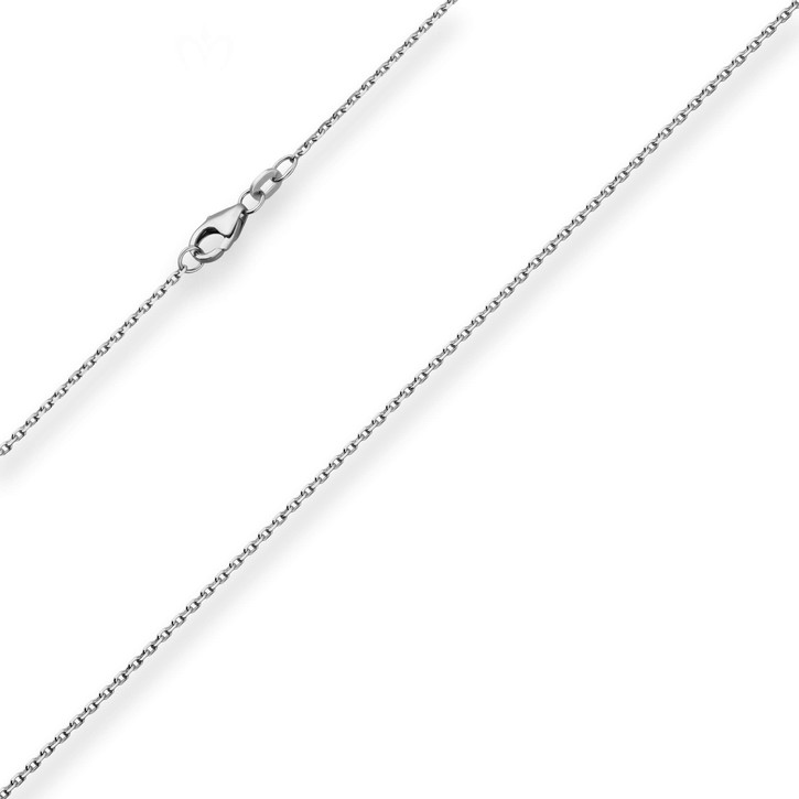 1.3mm Ankerkette diamantiert aus 750 Weißgold 45cm
