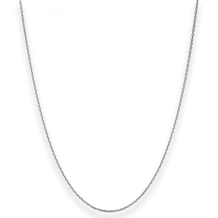 1.3mm Ankerkette diamantiert aus 750 Weißgold 45cm