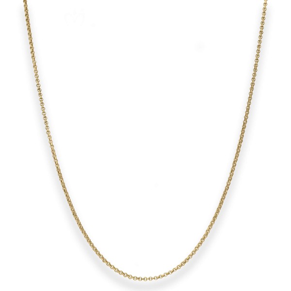 1.5mm Erbskette aus 585 Gelbgold 38cm