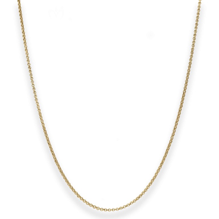 1.5mm Erbskette aus 585 Gelbgold 50cm