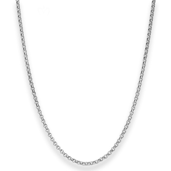 2.5mm Erbskette aus 925 Silber rhodiniert 45cm