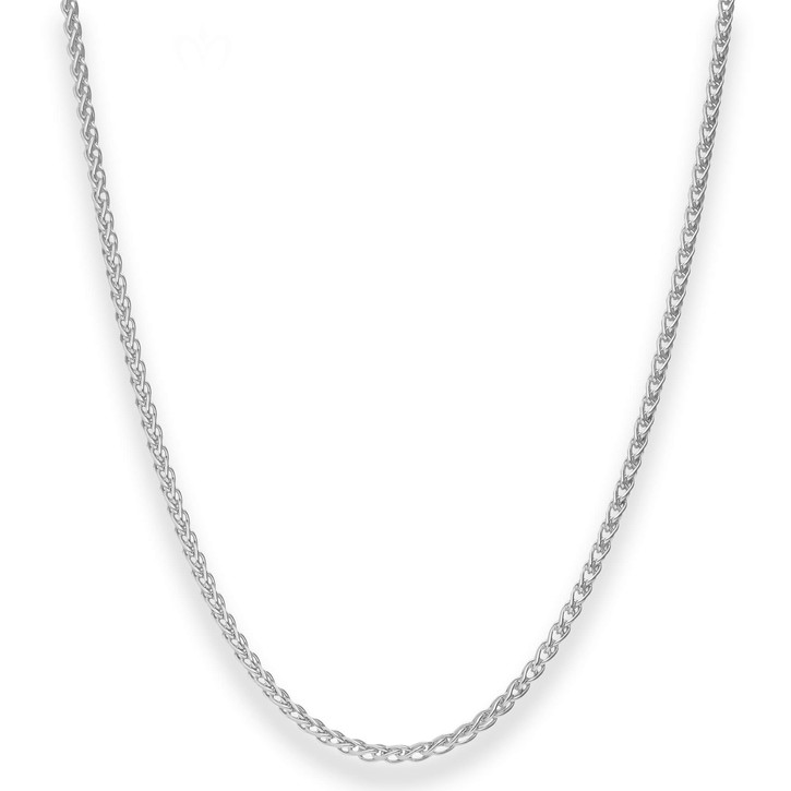 2.5mm Zopfkette aus 925 Silber 45cm