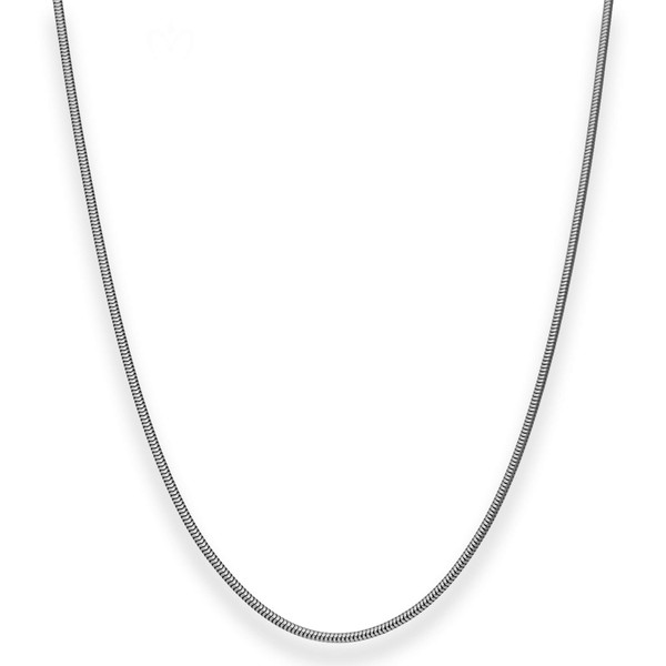 1.6mm Schlangenkette aus 585 Weißgold 45cm