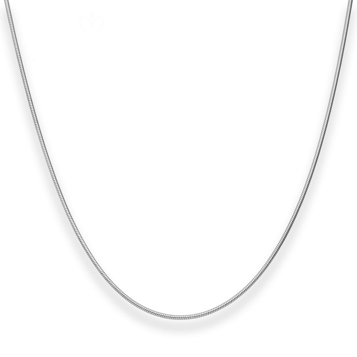 1.1mm Schlangenkette aus 925 Silber rhodiniert 70cm