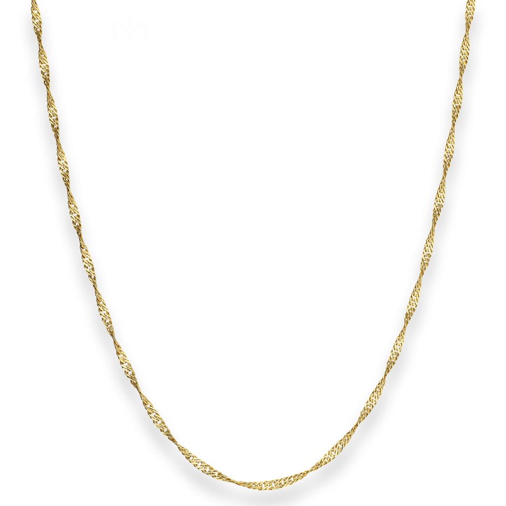 2.2mm Singapurkette aus 333 Gelbgold 50cm