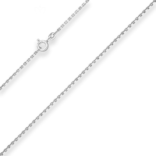 1.3mm Ankerkette diamantiert aus 925 Silber 80cm