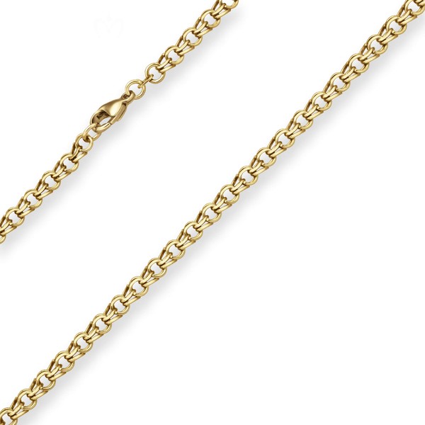 5.2mm Garibaldikette aus 585 Gelbgold 55cm