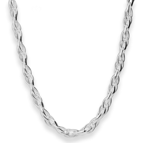 6.7mm Doppelankerkette aus 925 Silber 45cm