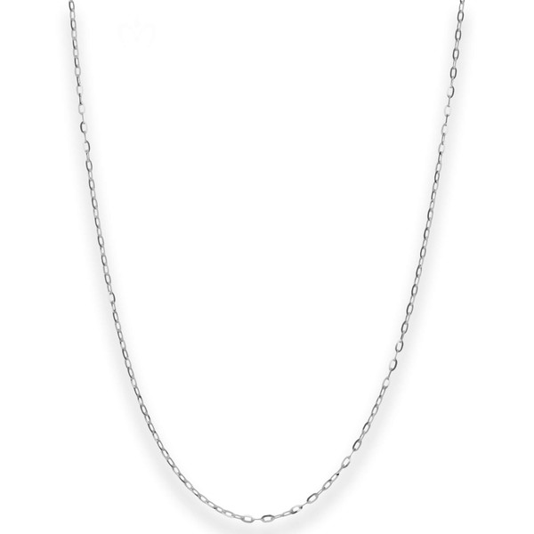 1.1mm Ankerkette flach aus 375 Weißgold 45cm