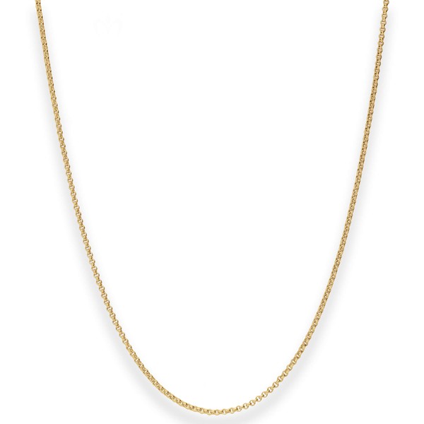 1.5mm Erbskette aus 585 Gelbgold 50cm